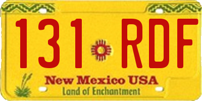 NM license plate 131RDF