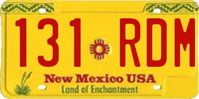 NM license plate 131RDM