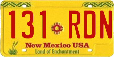 NM license plate 131RDN