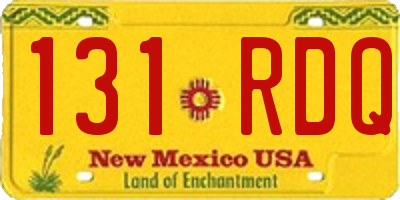 NM license plate 131RDQ