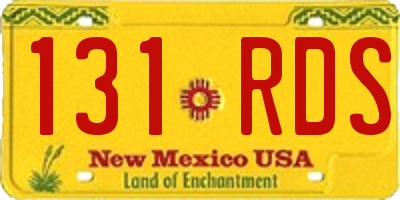 NM license plate 131RDS