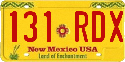 NM license plate 131RDX