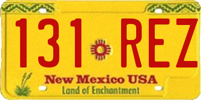 NM license plate 131REZ
