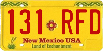 NM license plate 131RFD