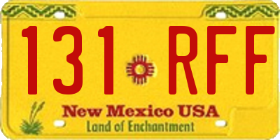 NM license plate 131RFF
