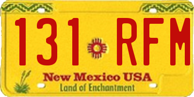 NM license plate 131RFM