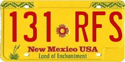 NM license plate 131RFS