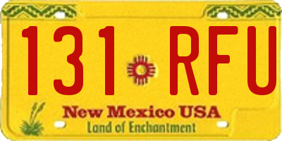 NM license plate 131RFU