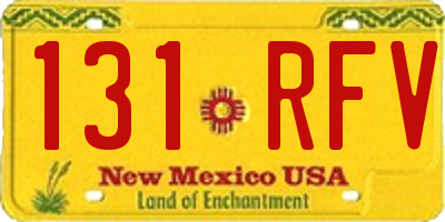 NM license plate 131RFV