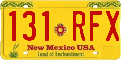 NM license plate 131RFX
