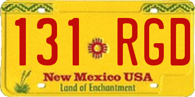 NM license plate 131RGD
