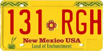 NM license plate 131RGH