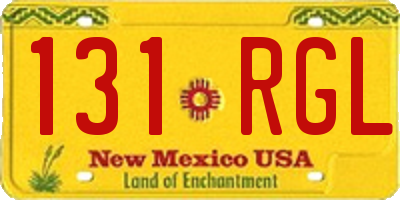NM license plate 131RGL