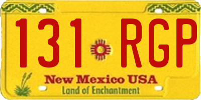 NM license plate 131RGP