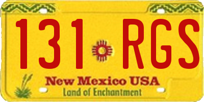 NM license plate 131RGS