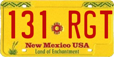NM license plate 131RGT