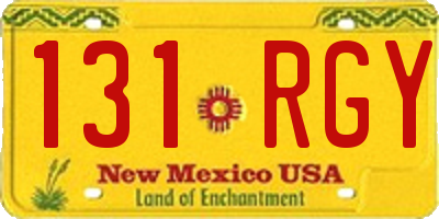 NM license plate 131RGY