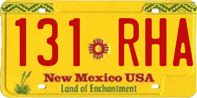 NM license plate 131RHA