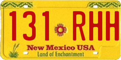 NM license plate 131RHH