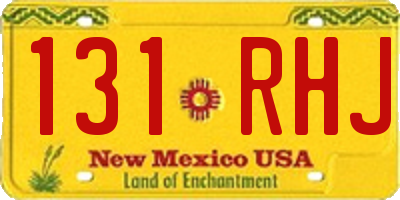 NM license plate 131RHJ