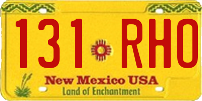 NM license plate 131RHO