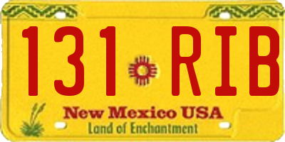 NM license plate 131RIB