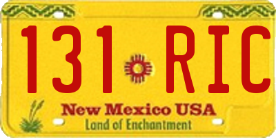 NM license plate 131RIC