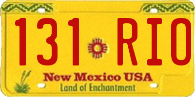 NM license plate 131RIO