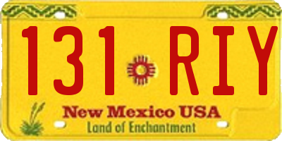NM license plate 131RIY