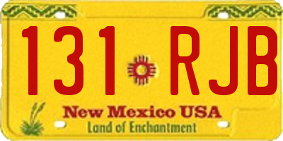 NM license plate 131RJB