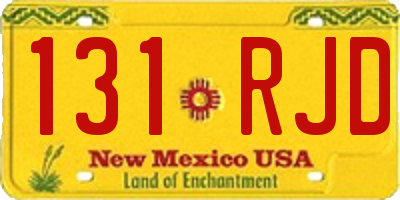 NM license plate 131RJD