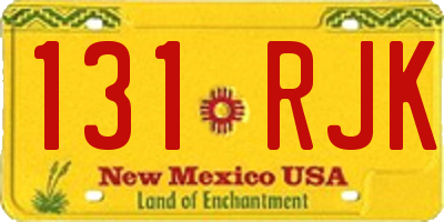 NM license plate 131RJK