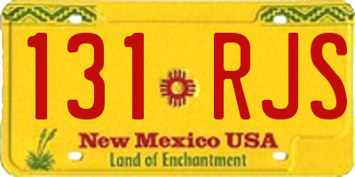 NM license plate 131RJS