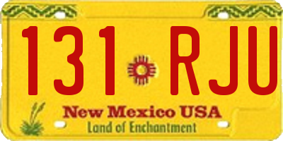 NM license plate 131RJU