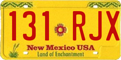 NM license plate 131RJX