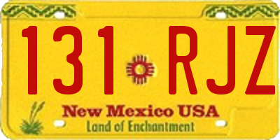 NM license plate 131RJZ