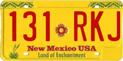 NM license plate 131RKJ