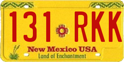NM license plate 131RKK