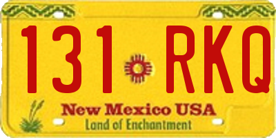 NM license plate 131RKQ