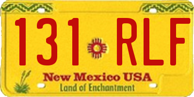 NM license plate 131RLF