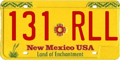 NM license plate 131RLL