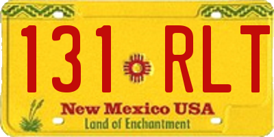 NM license plate 131RLT