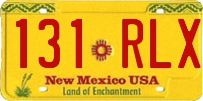 NM license plate 131RLX