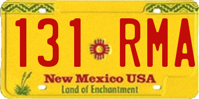 NM license plate 131RMA