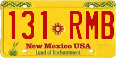 NM license plate 131RMB