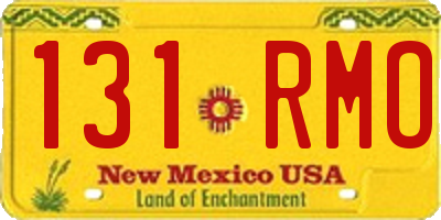 NM license plate 131RMO