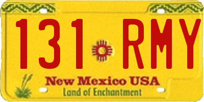 NM license plate 131RMY