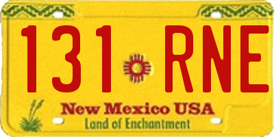 NM license plate 131RNE