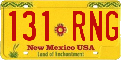NM license plate 131RNG