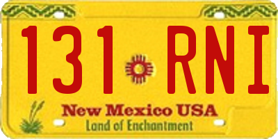 NM license plate 131RNI
